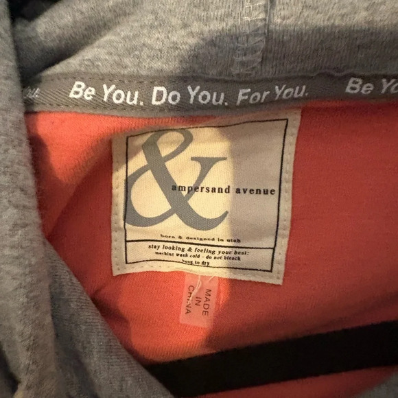 AMPERSAND DOUBLE HOOD SWEATSHIRT - CORAL COAST size L - Picture 3 of 5